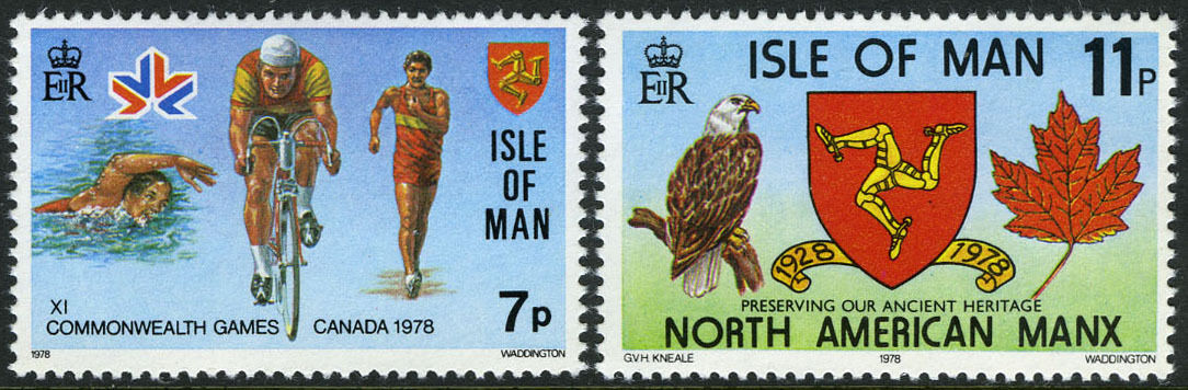 Isle Of Man 139-140, Mi 131-132, Mnh. Commonwealth Games.walking,bicycling, 1978